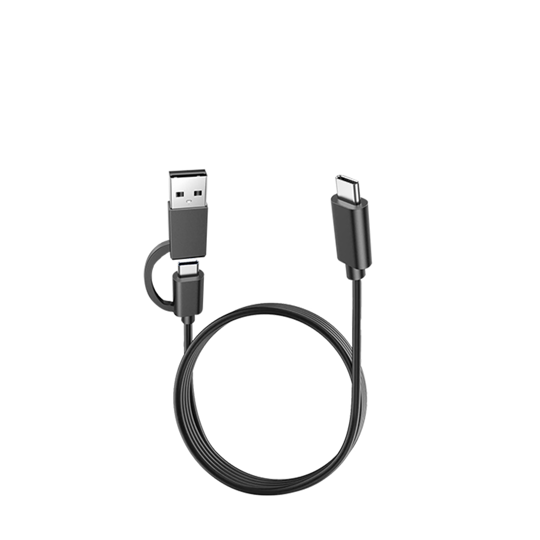 2-in-1 USB-A/C to USB-C Cable