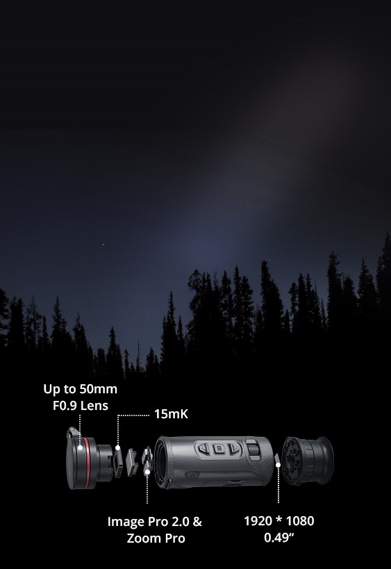 HIKMICRO_Thermal-Monocular_FALCON-2.0_ultimate-thermal-performance_structure-of-FALCON-2.0_mobile